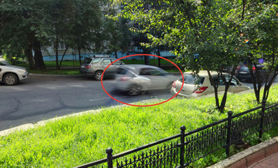 Translucent parts of cars appear as a result of stitching with the help of the stitching program